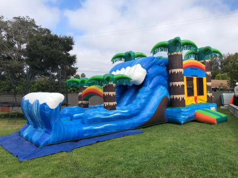 4 in 1 Dual Lane Tropical Combo Jumper Rental in San Diego