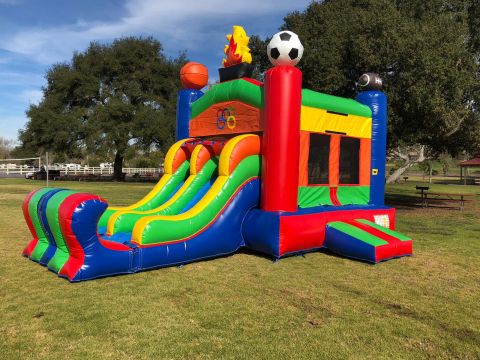 3 in 1 Dual Lane Sport Combo Jumper Rental in San Diego