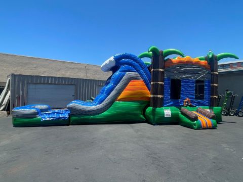 4 in 1 Tropical Tsunami Combo Waters Slide (sku W310)