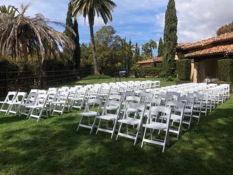 cushioned folding chair rental in San Diego