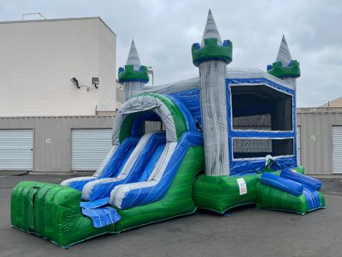 Double Lane Unicorn Dry Slide Rental in San Diego