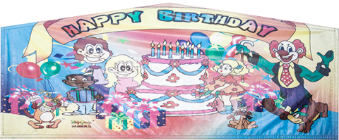 Happy Birthday Module Art Banner Rental in San Diego