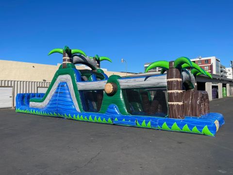 50 ft Blue Crush Dual Lane Obstacle (sku i541)