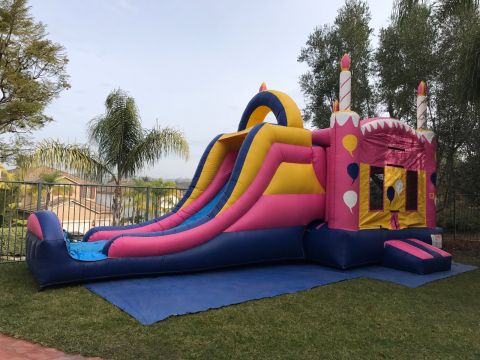 Pink Birthday Cake Combo Jumper 4 in 1 Rental in San Diego