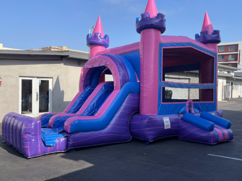 3 in 1 Dual Lane Pink Castle Combo (sku C302)