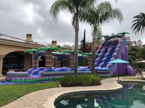 30 ft Double Lane Purple Crush Jumper Rental in San Diego