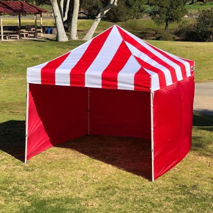 10x10 Red Canopy with Walls Rental in San Diego