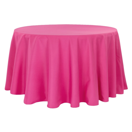 Tablecloth 108" Round - Fuchsia