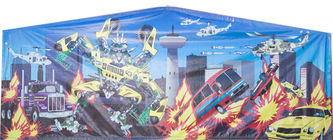 Transformers Module Art Banner Rental in San Diego