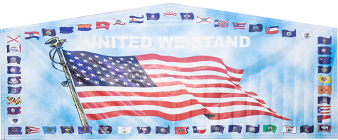 United We Stand Military Art Banner Rental in San Diego
