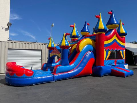 Dual Lane Big Top Water Slide Combo (sku W309)