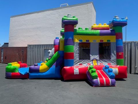 Dual Lane Mega Block Dry Slide Combo (sku C311)