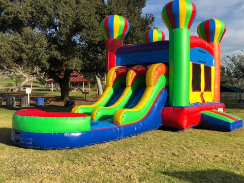 Dual Lane Balloon Water Slide Combo Jumper (sku W272)