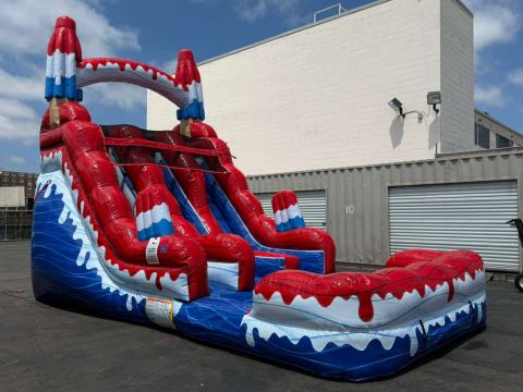 18 Dual lane Rocket pop water slide (sku W602)