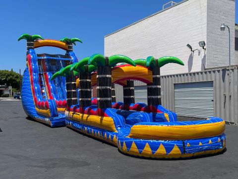 60 ft Dual Lane Tropical Inferno Slip & Slide (sku WS312)