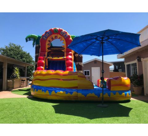 Fire and Ice Combo Water Slide Rental in San Diego
