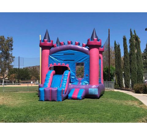 Pink Castle Combo Jumper 2 in 1 Rental in San Diego