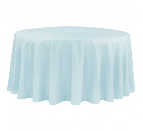 Tablecloth 132" Round - Baby Blue