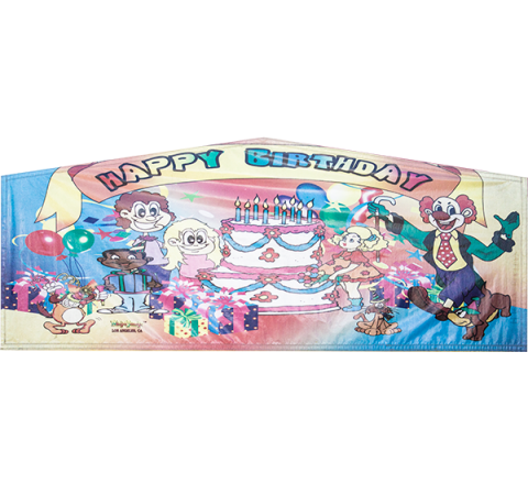 Happy Birthday Module Art Banner Rental in San Diego