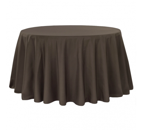 Tablecloth 120" Round - Chocolate Brown