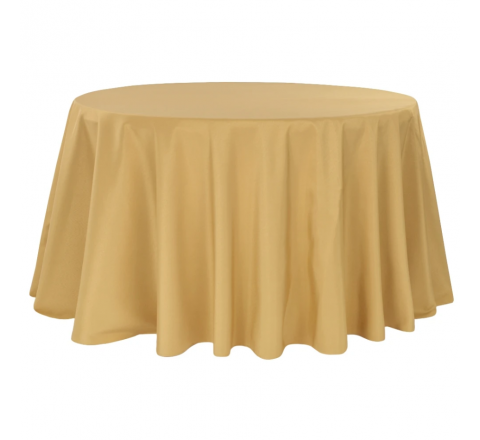 Tablecloth 108" Round - Gold