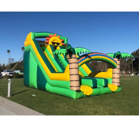 Tropical Sunshine Dry Slide Jumper Rental in San Diego